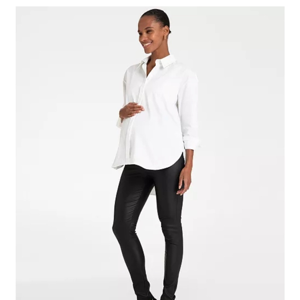 EUC Seraphine White Button Down Maternity Shirt - Sz 2